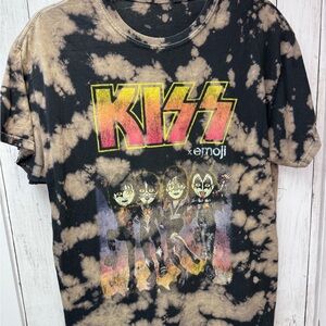 KISS Tie-Dye T-Shirt - Black and Tan size Medium